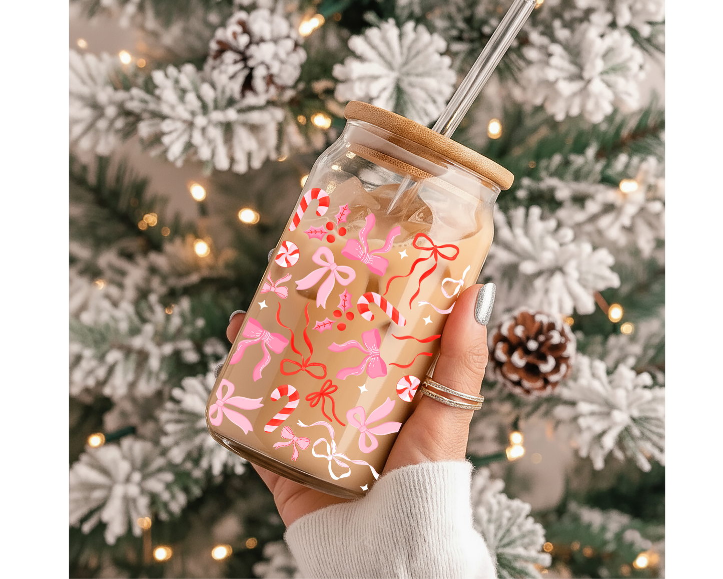 Verre 16 oz | Noël | Canne de Noël