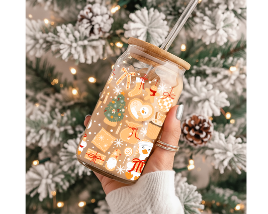 Verre 16 oz| Noël | Oie de Noël