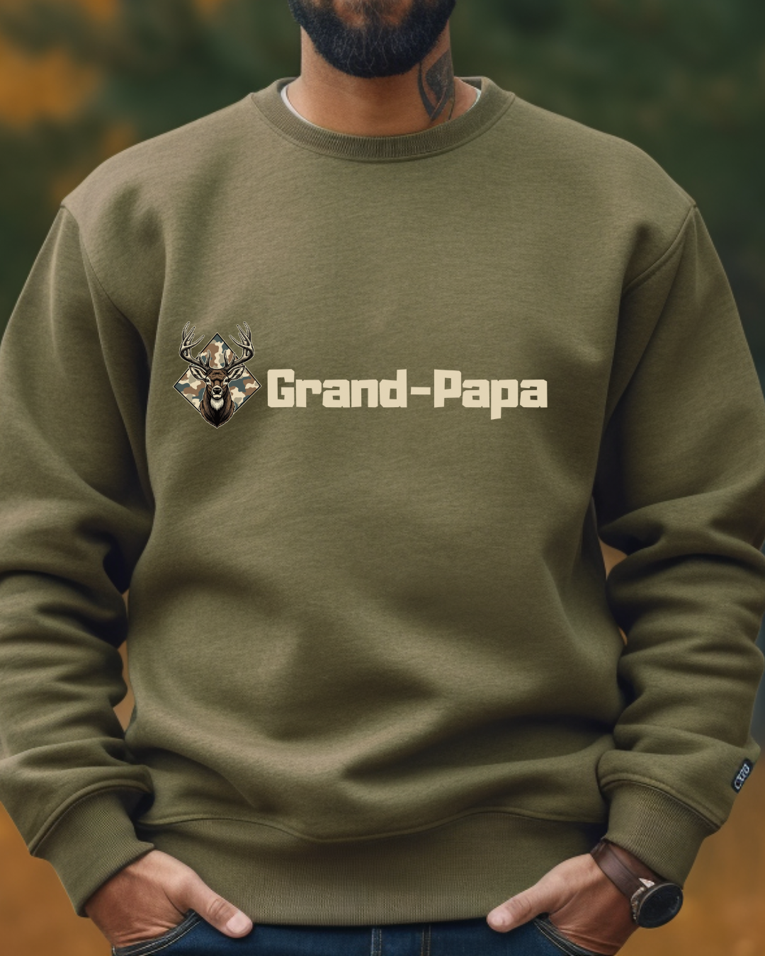 Crewneck-Grand-Papa cerf
